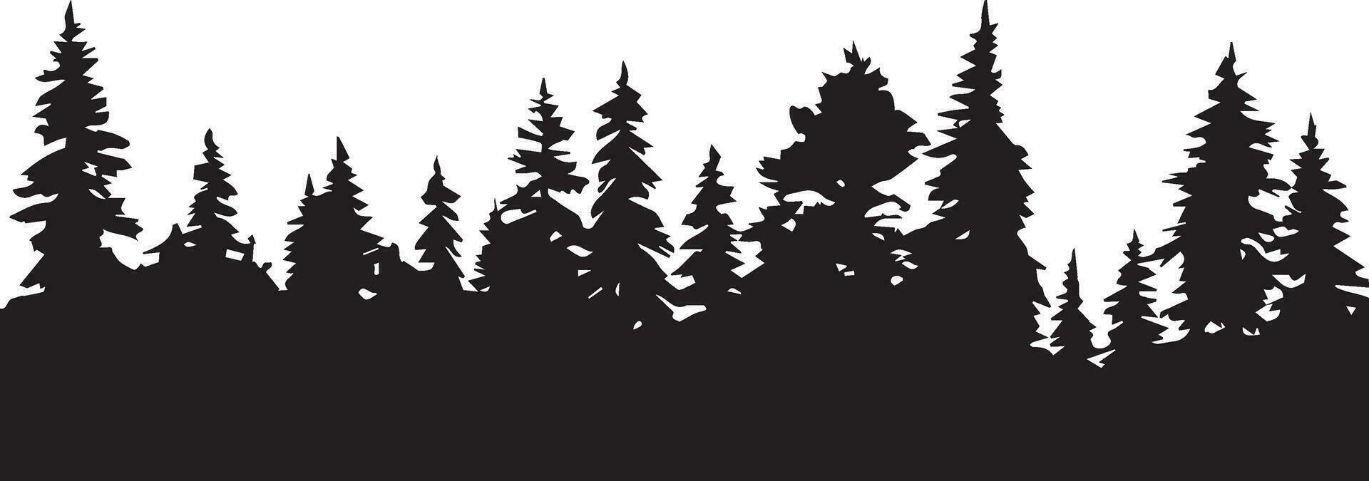 skog vektor silhuett illustration 4