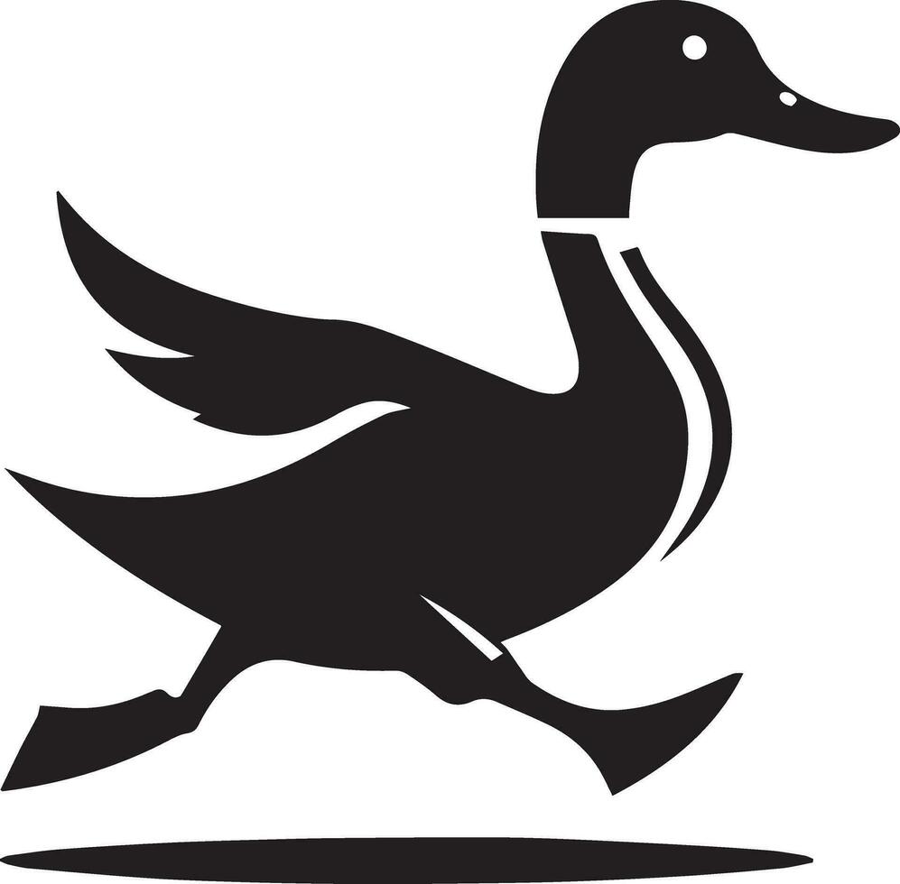 fliegend Ente Vektor Silhouette Illustration schwarz Farbe