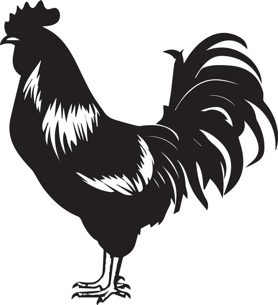 australorp Hähnchen Vektor Silhouette Illustration schwarz Farbe