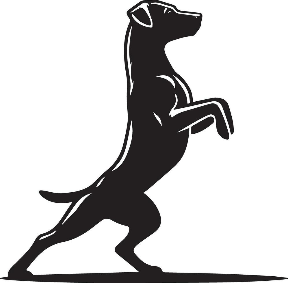 Hund Pose Vektor Silhouette Illustration schwarz Farbe