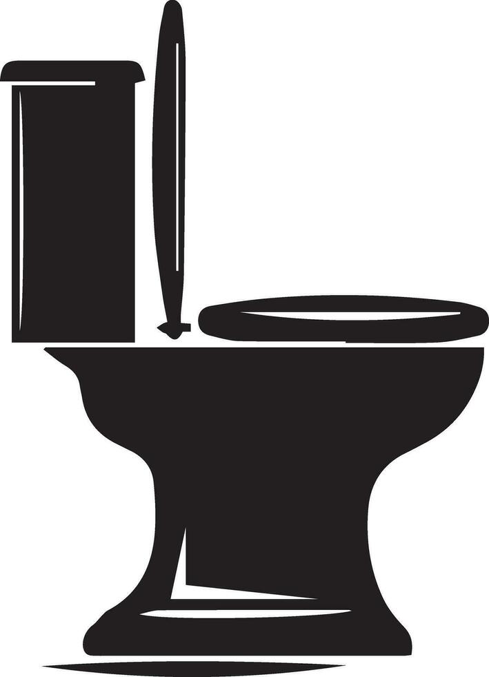 modern Toilette Symbol Vektor Silhouette Illustration, Toilette Silhouette, Toilette eben Vektor