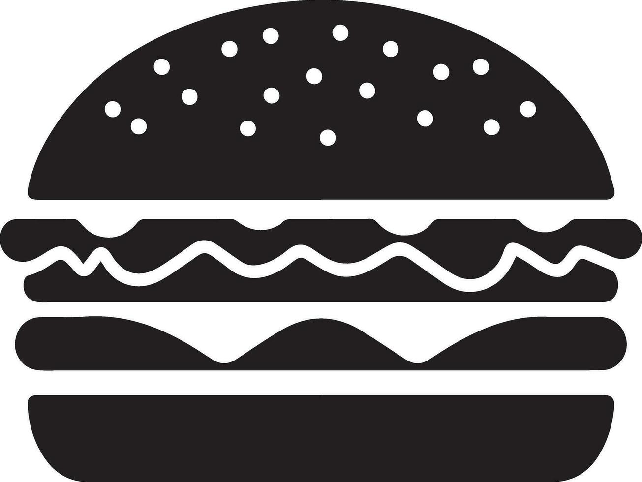 Burger Vektor Silhouette Illustration 19