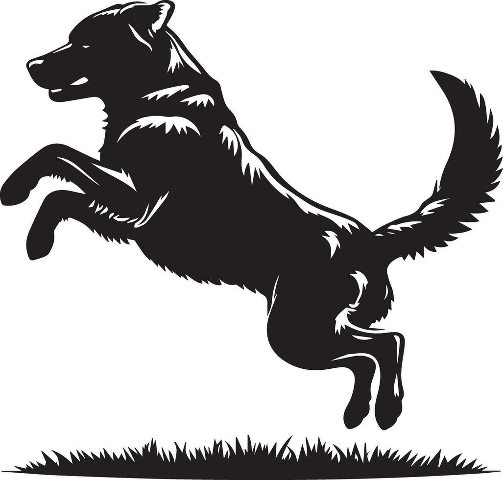 hund utgör vektor silhuett illustration svart Färg