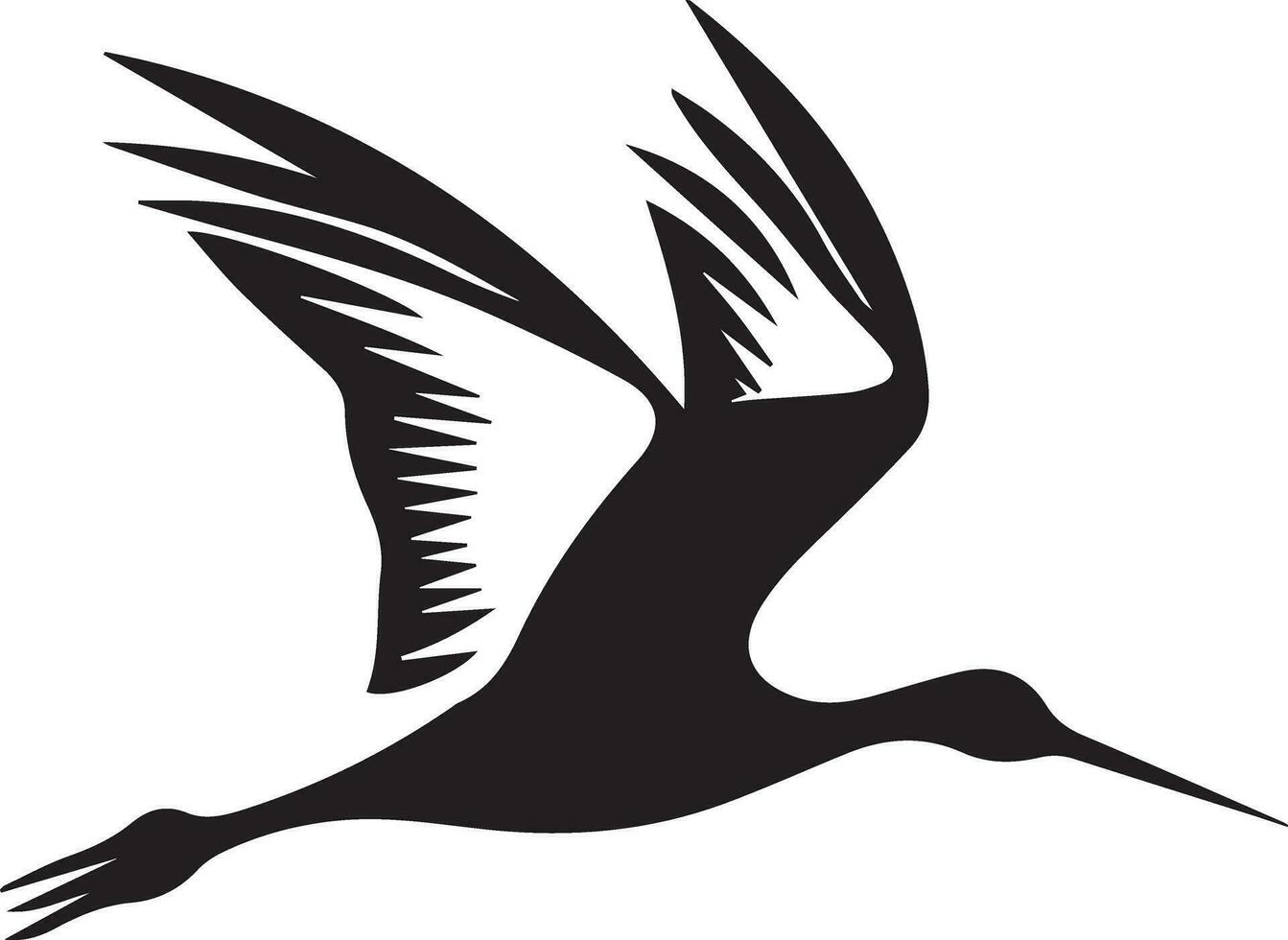 Avocet Vogel Vektor Silhouette Illustration schwarz Farbe