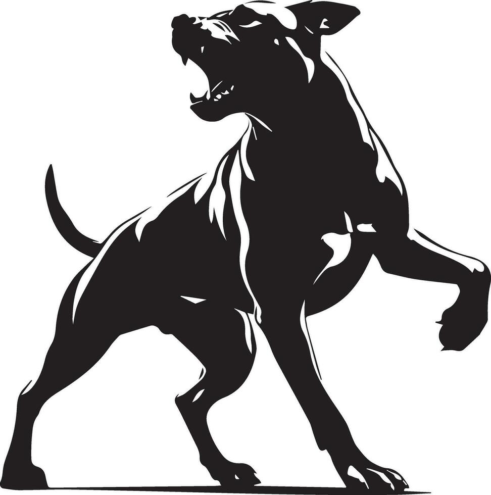 Hund Pose Vektor Silhouette Illustration schwarz Farbe