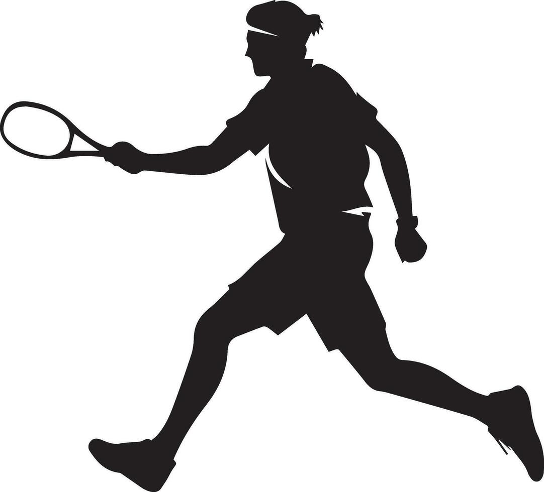 Tennis Spieler Vektor Silhouette