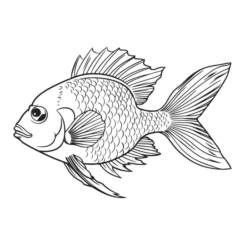 dekorativ Fisch Vektor Bild, Kunst und Illustration