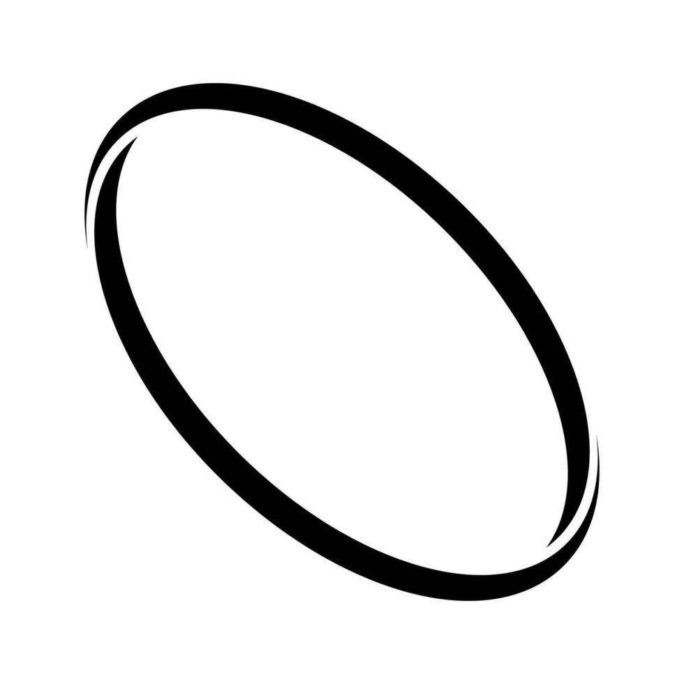 Oval Banner rahmen, Rand freihändig Zeichnung, runden Marker Hervorheben Text vektor