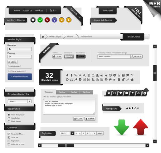 Web Design Elementvorlage. vektor