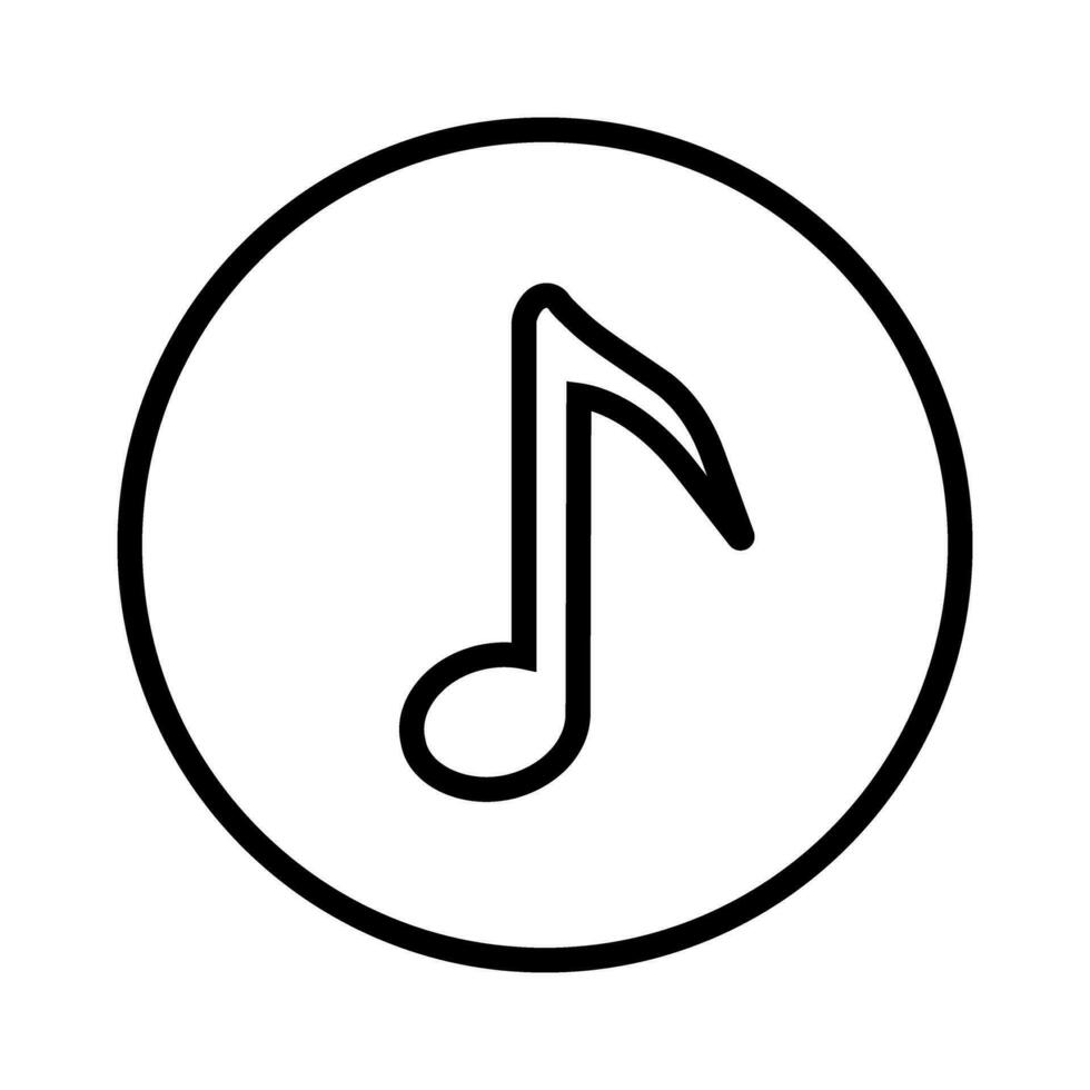 Musik- Anmerkungen Vektor Symbol. Hinweis Illustration unterzeichnen. Musik- Symbol oder Logo.