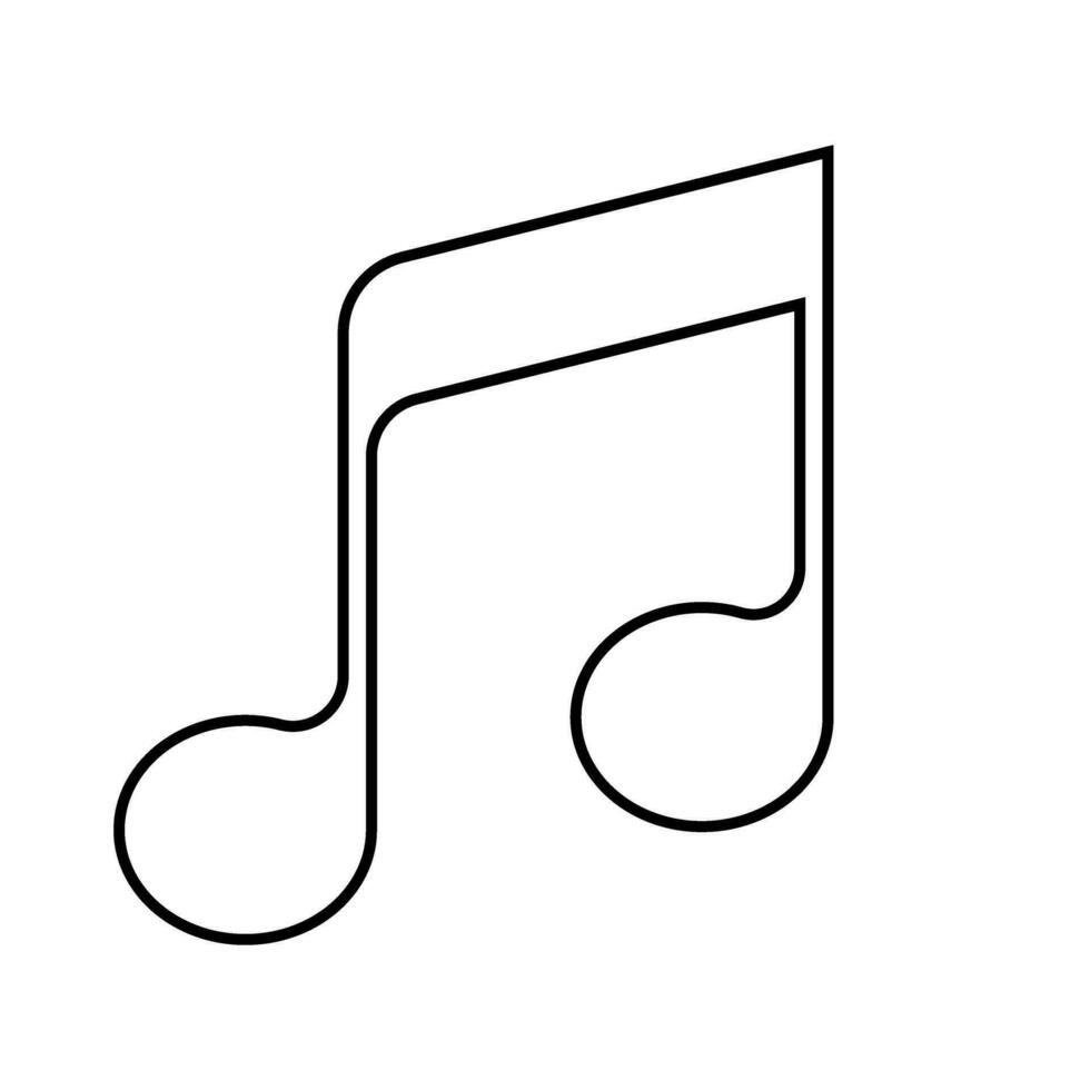 Musik- Anmerkungen Vektor Symbol. Hinweis Illustration unterzeichnen. Musik- Symbol oder Logo.