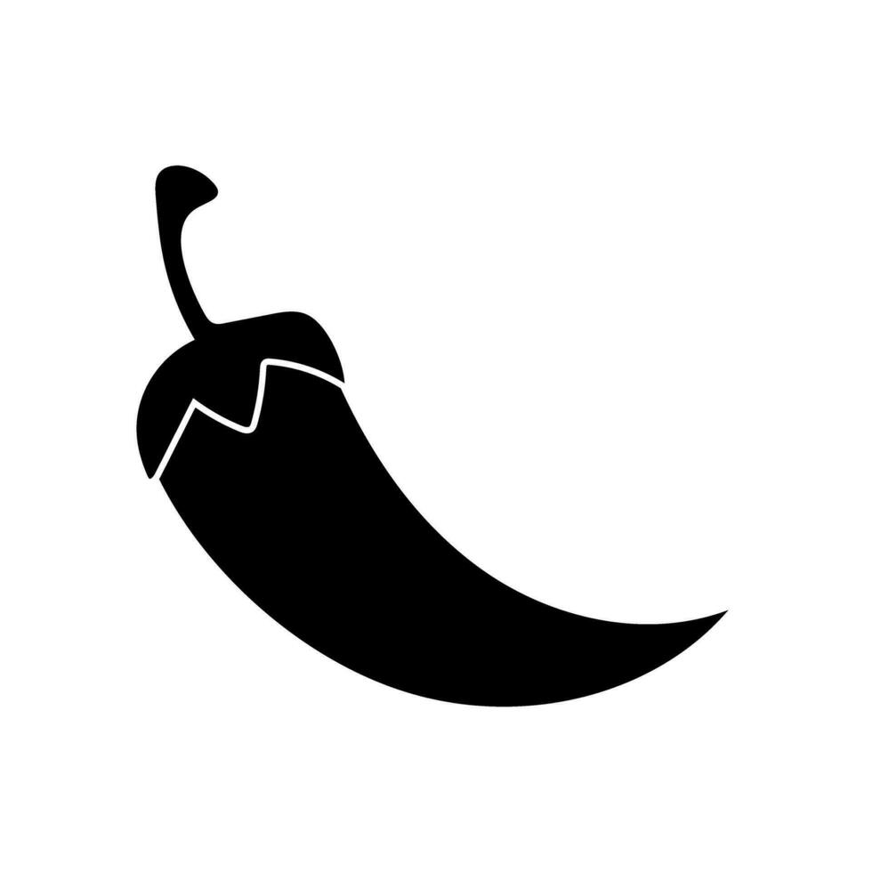 Chili Pfeffer Vektor Symbol. Jalapeno Illustration Symbol oder singen. Cayenne Logo.