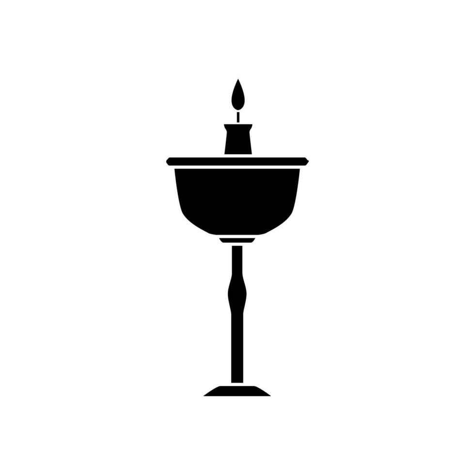 Leuchter Symbol Vektor. Kerze Illustration unterzeichnen. Licht Symbol oder Logo. vektor