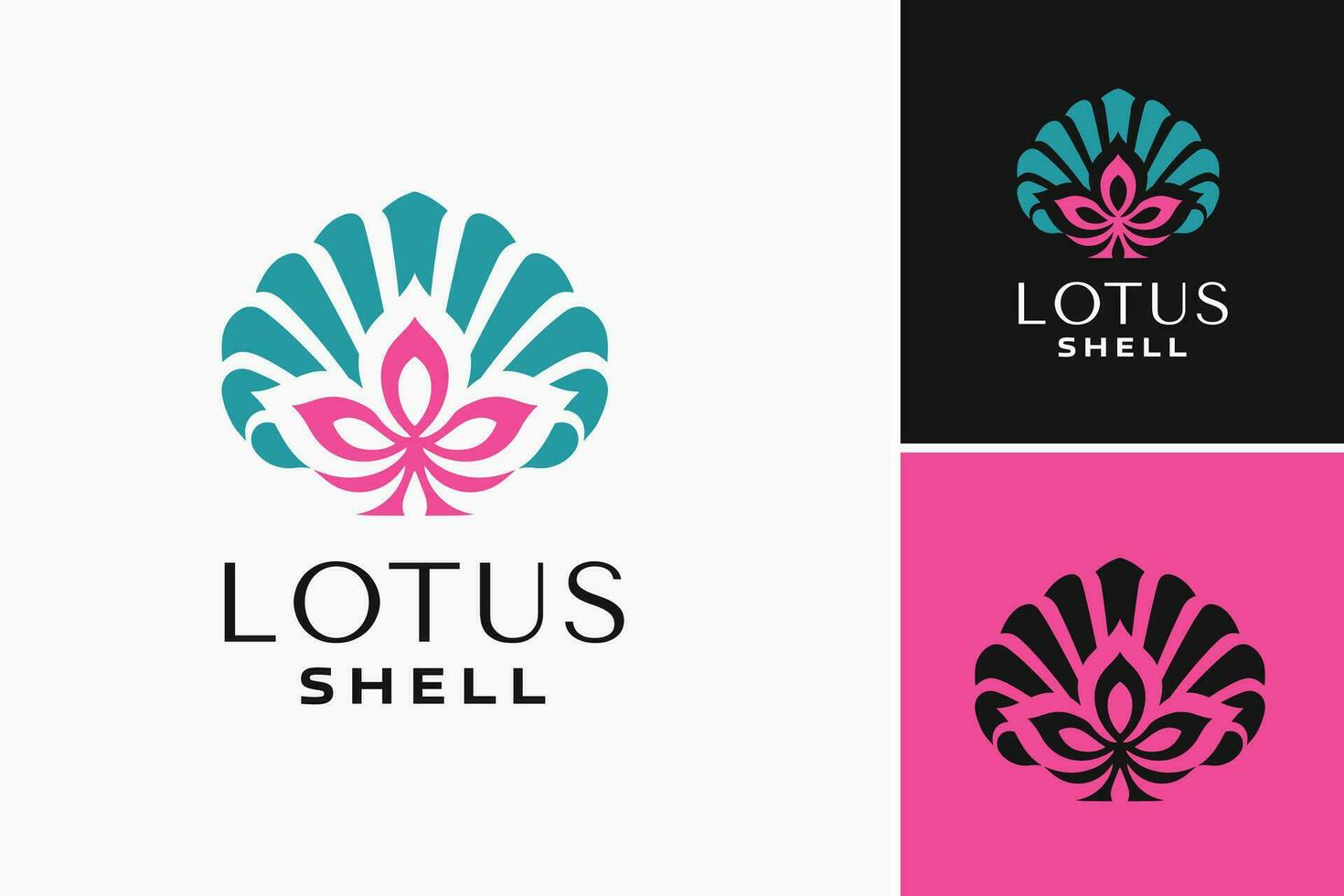 lotus skal logotyp är en design tillgång terar en logotyp av en lotus blomma omgiven förbi en skal. den är lämplig för företag eller organisationer den där främja skönhet, lugn, och andlig tillväxt. vektor