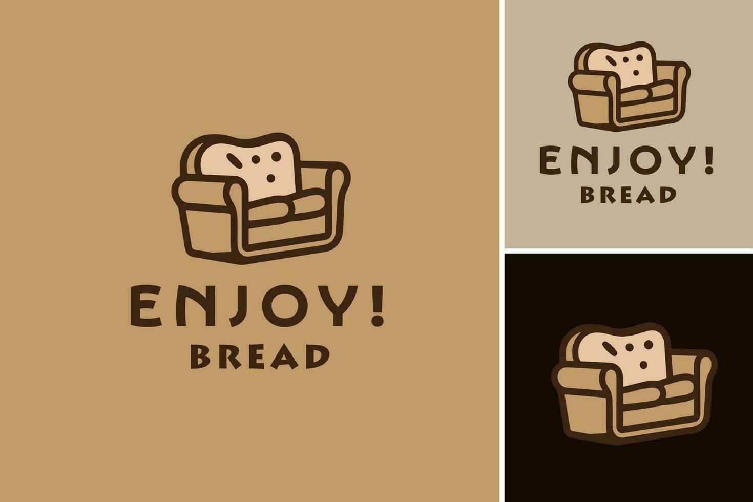 genießen Brot Logo ist ein Grafik Design Anlagegut Das Eigenschaften ein Logo Design verbunden zu Brot. es würde Sein geeignet zum Bäckerei Unternehmen oder lebensmittelbezogen Marken wollen zu hervorrufen ein Sinn von Vergnügen vektor