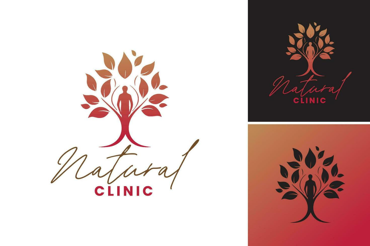 natürlich Klinik ist ein Logo Design Anlagegut Ideal zum Erstellen Grafik oder Abbildungen verbunden zu ganzheitlich Gesundheit, Alternative Medizin, organisch Hautpflege, und insgesamt Wohlbefinden. vektor