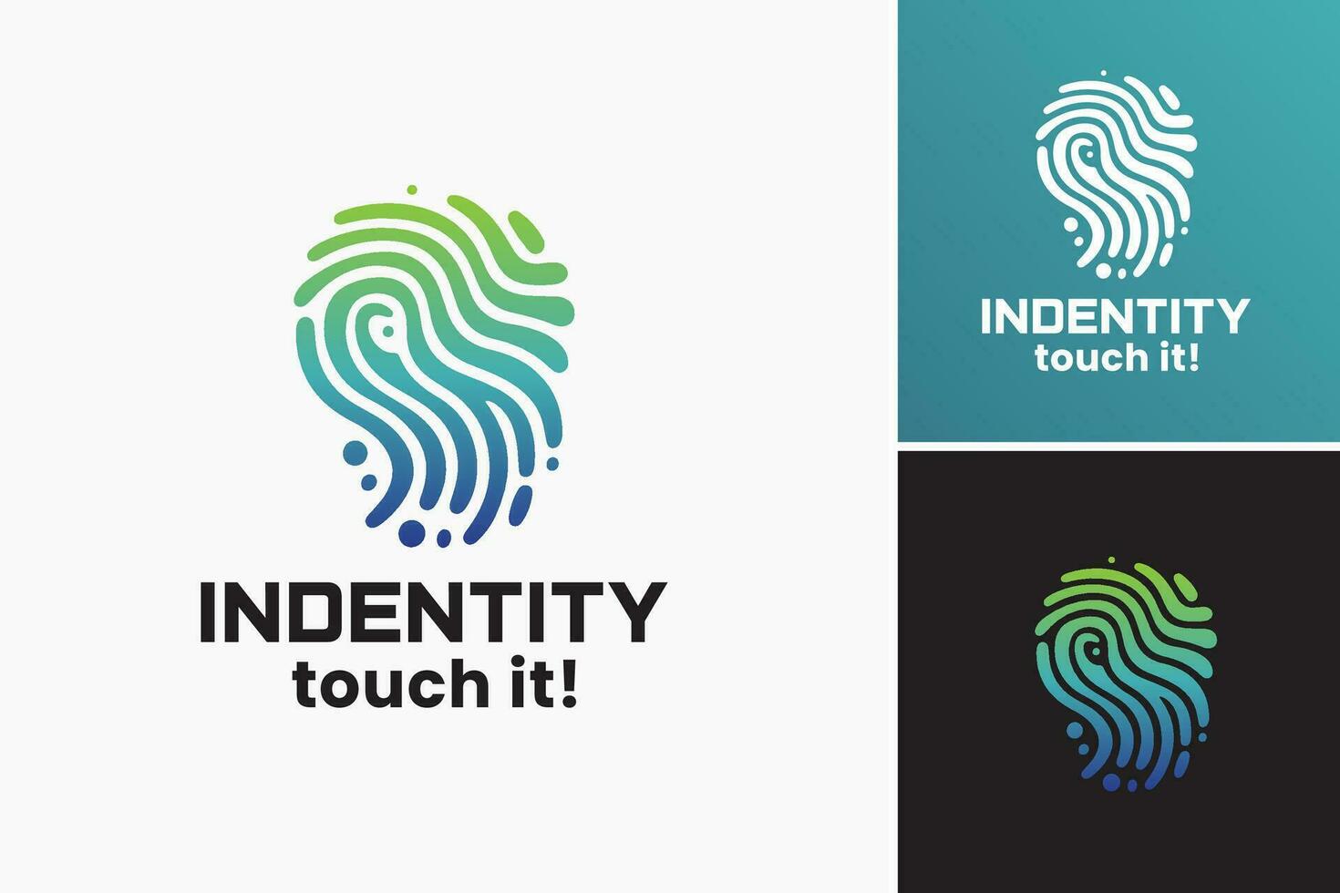 Identität berühren Logo ist ein vielseitig Design Anlagegut Das können Sein benutzt zu erstellen Logos und Marke Identitäten mit ein unverwechselbar und taktil fühlen. vektor