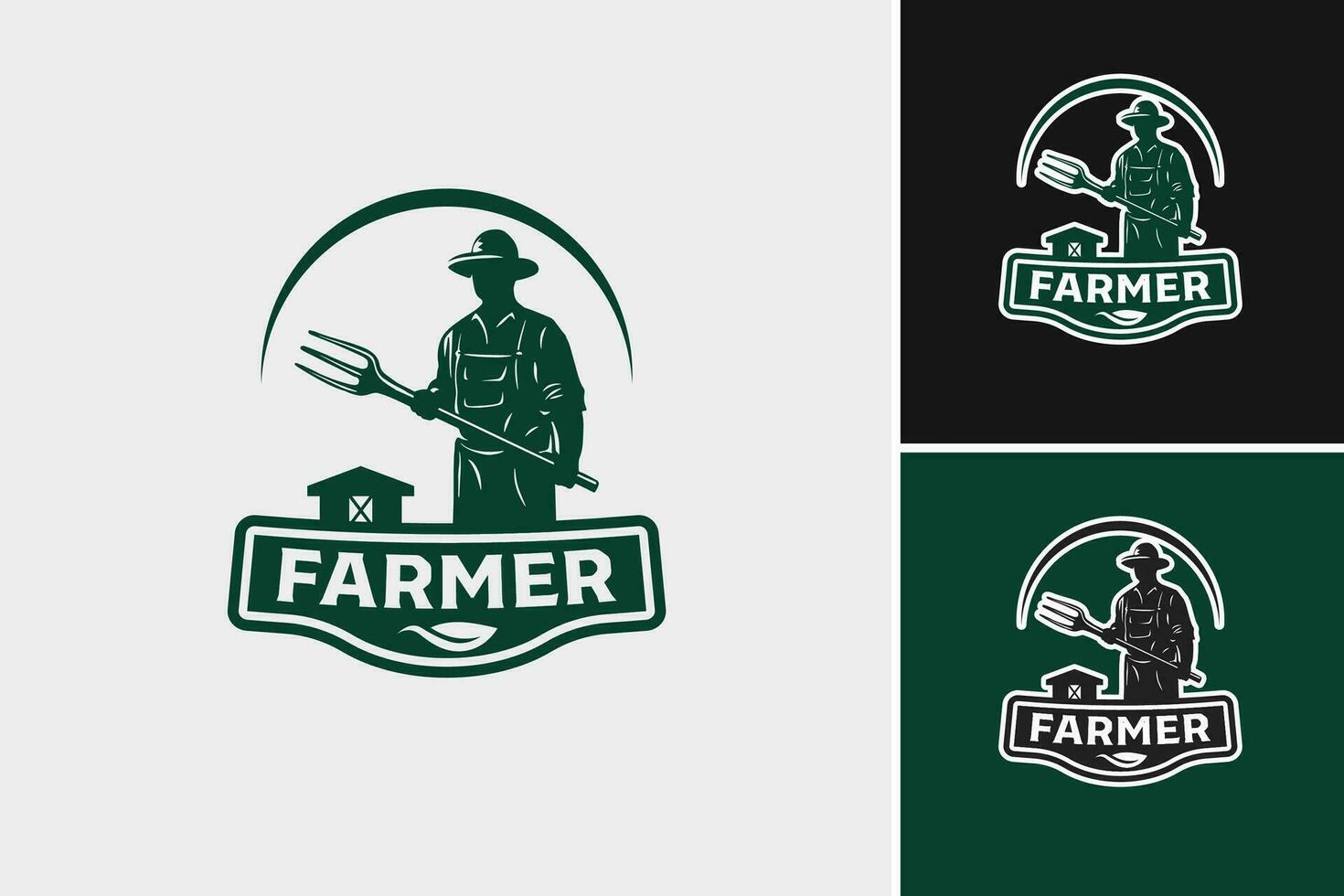 en jordbrukare logotyp lämplig för jordbruks företag, jordbrukare marknader, eller organisk producera märken. vektor