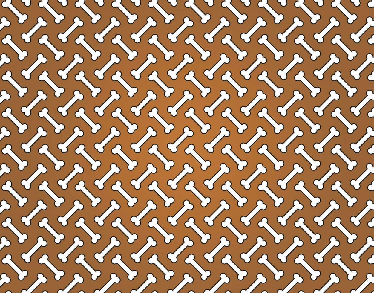 brun hund ben mönster på brun bakgrund vektor