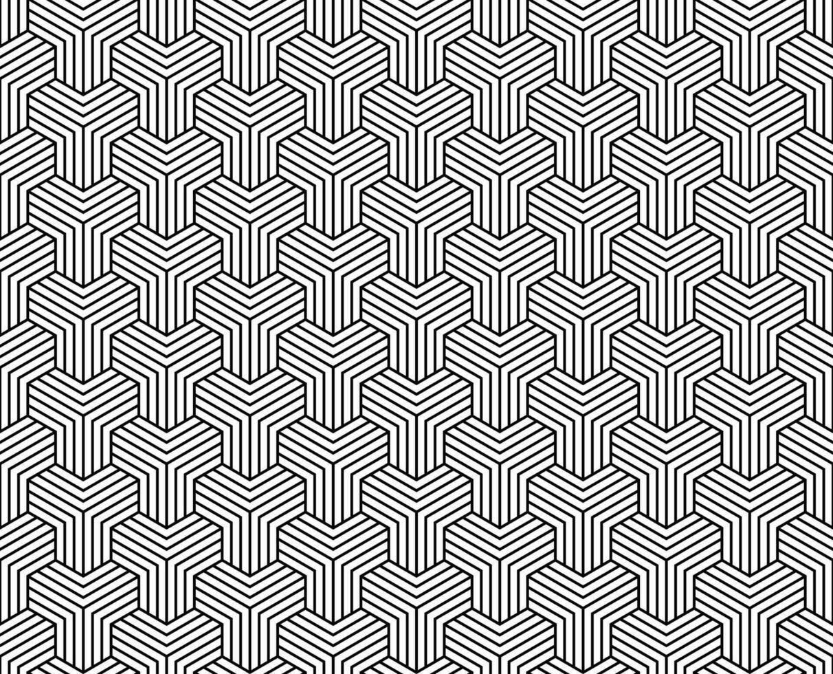sömlös abstrakt geometrisk y rader mönster bakgrund svart och vit vektor