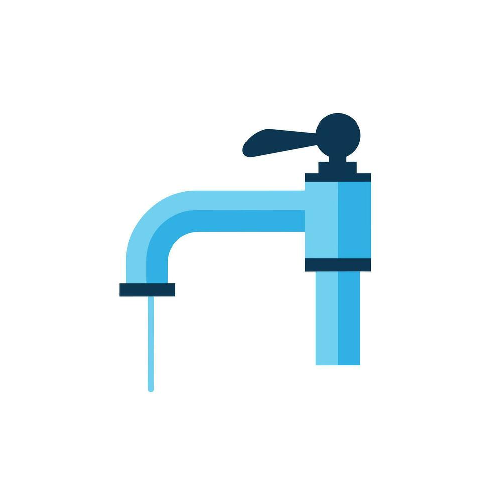 Wasser Nützlichkeit Unternehmen gefüllt Blau Logo. Effizienz Geschäft Wert. Wasser Zapfhahn einfach Symbol. Design Element. erstellt mit künstlich Intelligenz. ai Kunst zum korporativ Marke, Webseite vektor