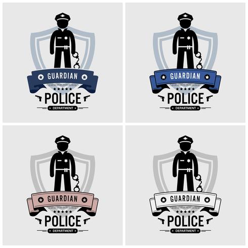 Polizei-Logo-Design. vektor