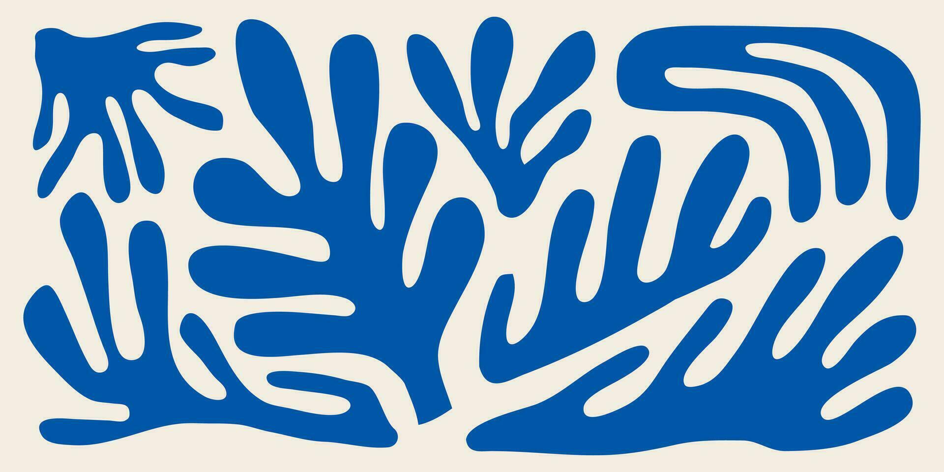 modisch nahtlos Muster abstrakt organisch Formen inspiriert durch Matisse. können Sein benutzt zum modern minimalistisch Mauer Dekoration, Hintergrund, Innere Dekoration vektor