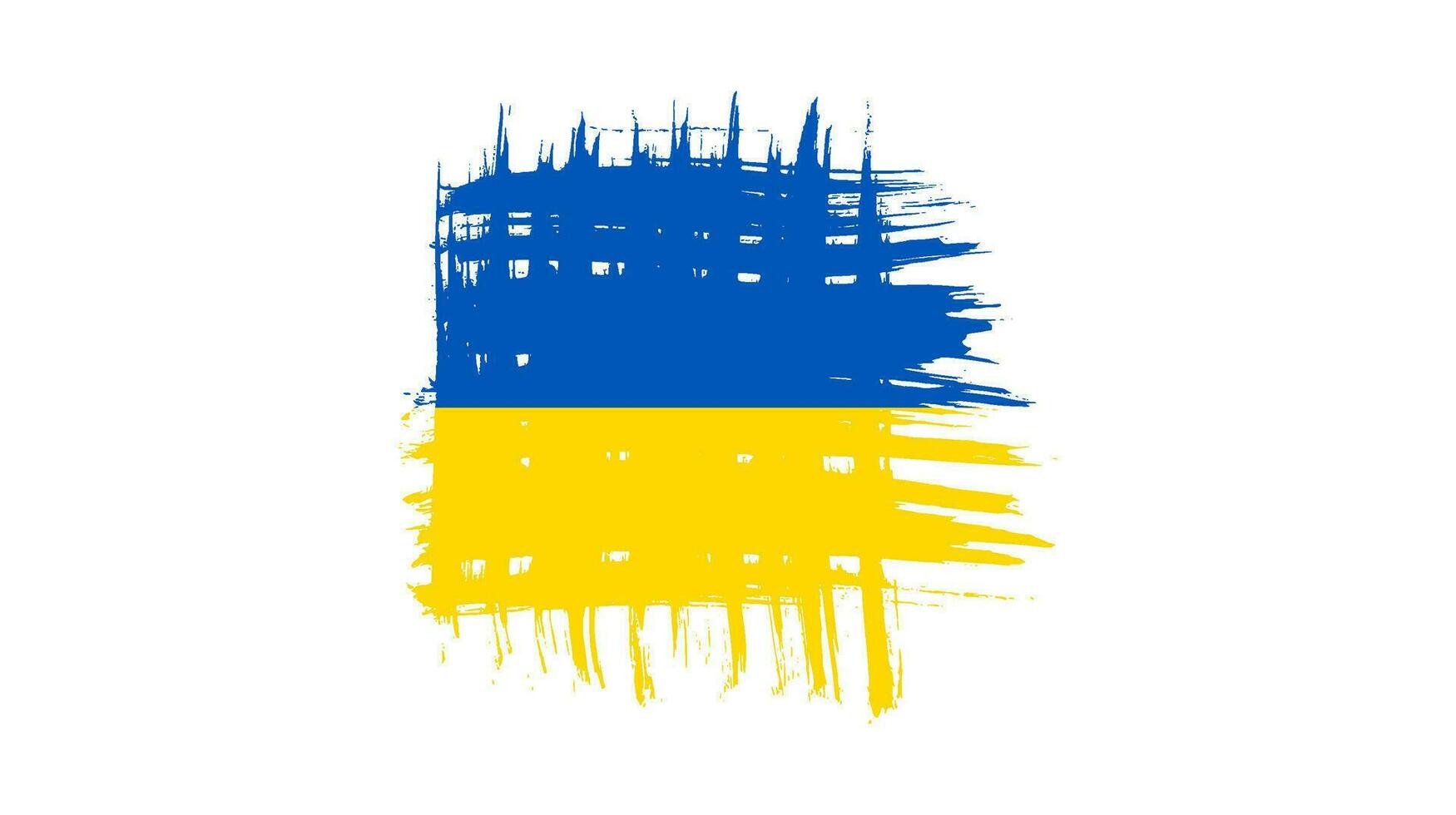 ukrainska nationell flagga i grunge stil vektor