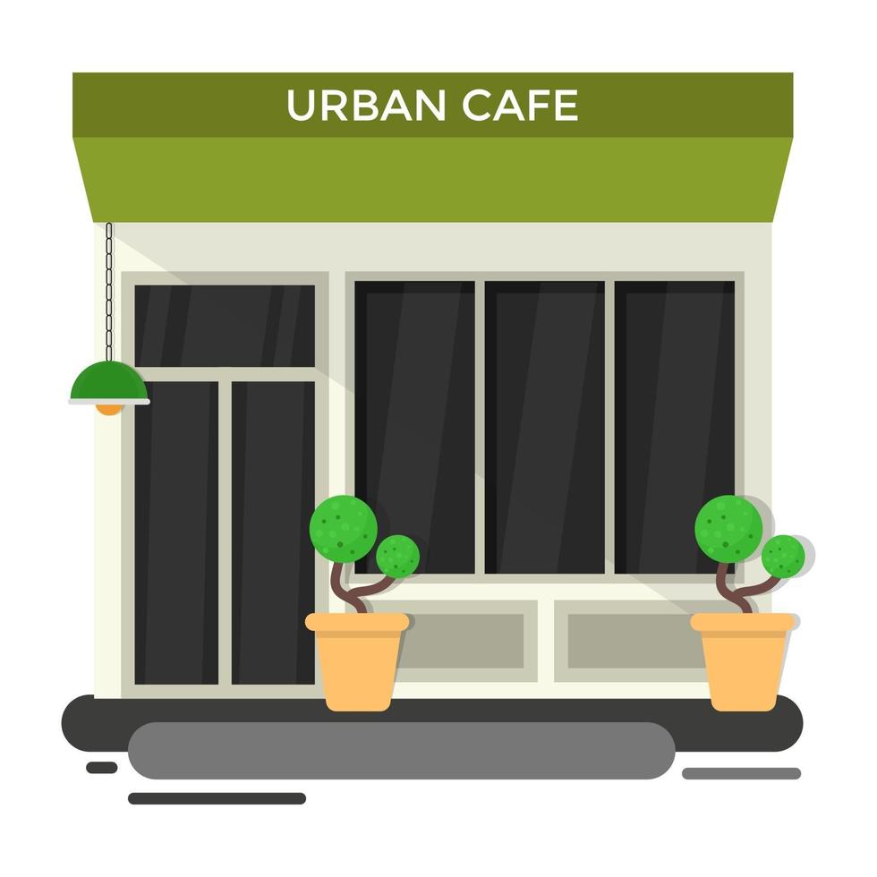trendiga urbana café vektor