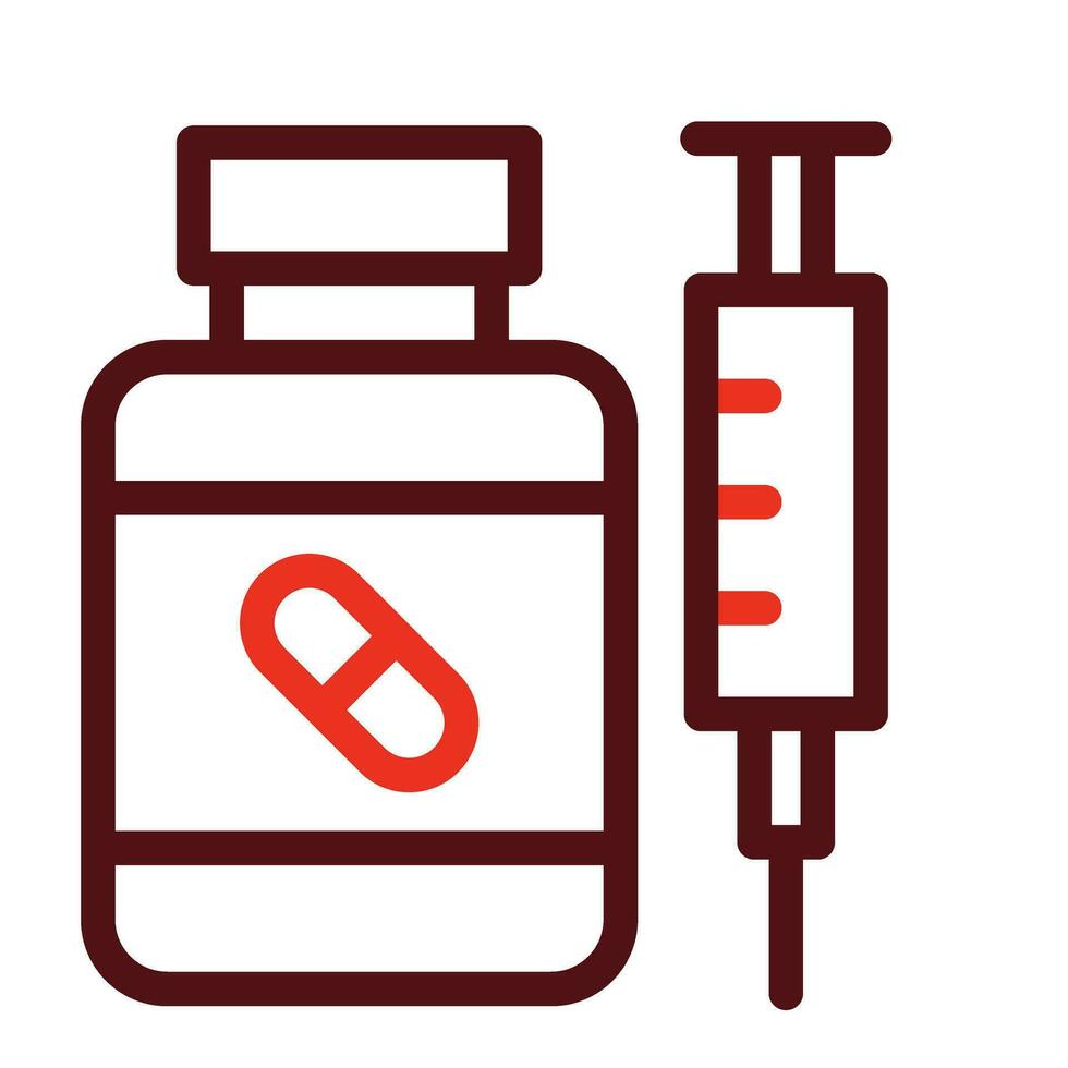 steroider vektor tjock linje två Färg ikoner för personlig och kommersiell använda sig av.