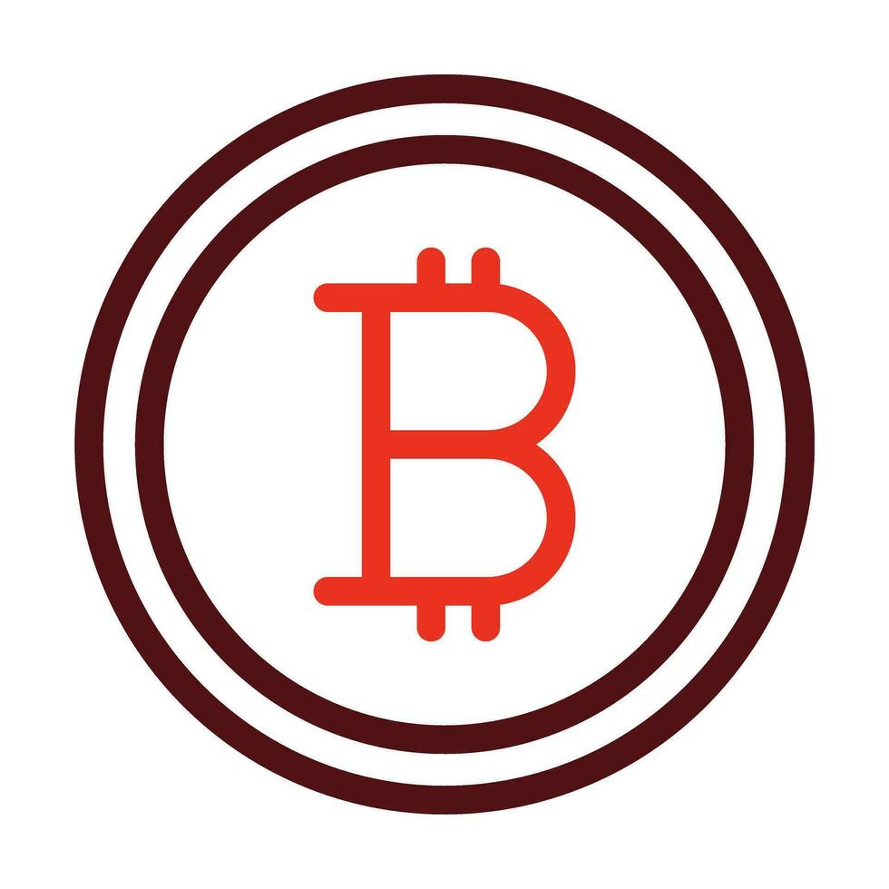 Bitcoin Vektor dick Linie zwei Farbe Symbole zum persönlich und kommerziell verwenden.