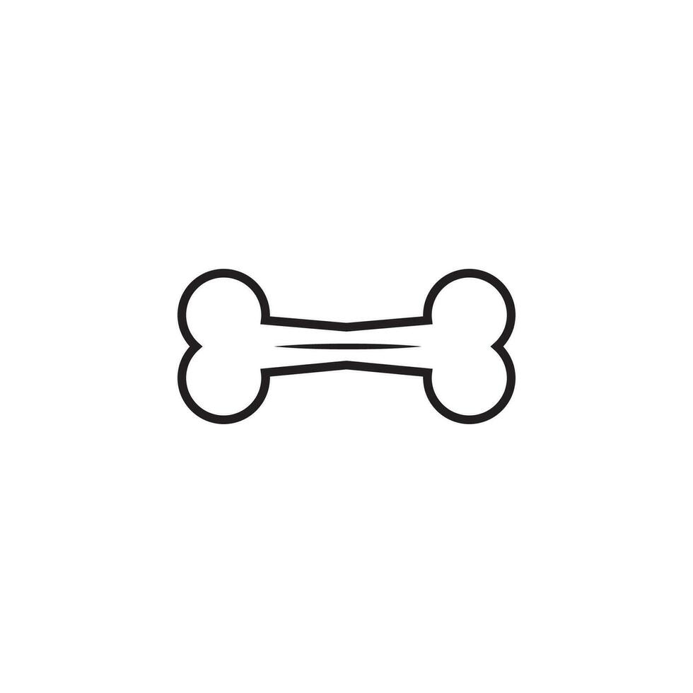 Hund Knochen Logo Vektor Illustration Symbol