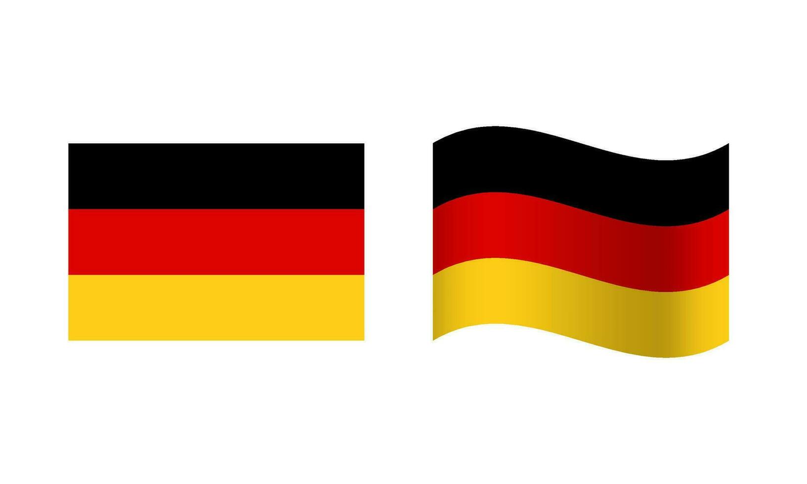 rektangel och Vinka Tyskland flagga illustration vektor