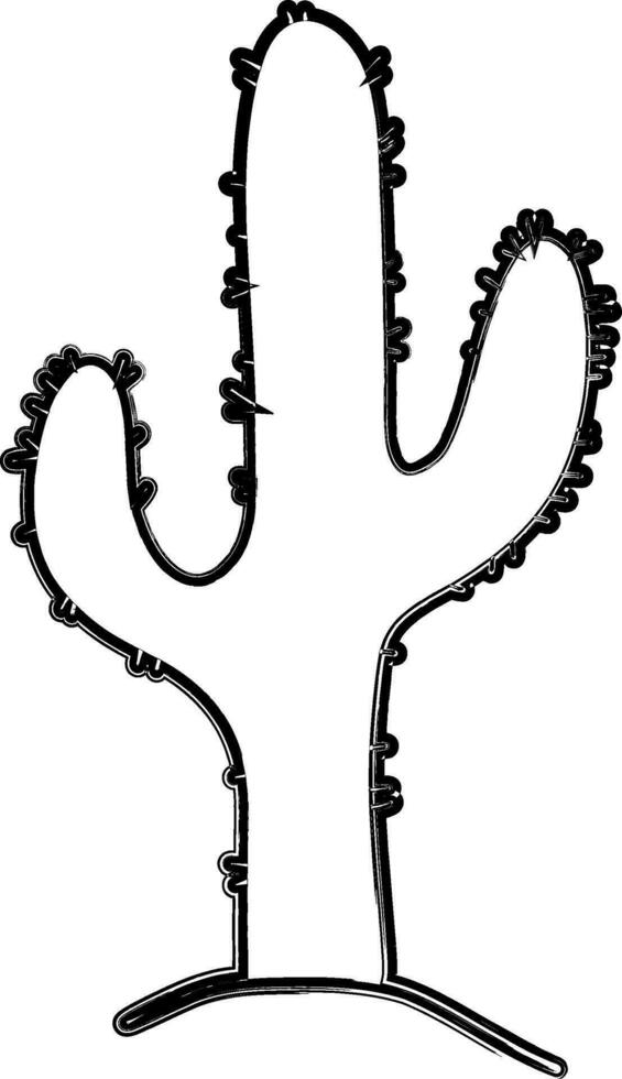 kaktus växt teckning dekoration design. vektor