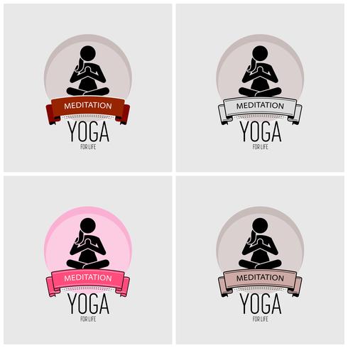 Yoga logo design. vektor