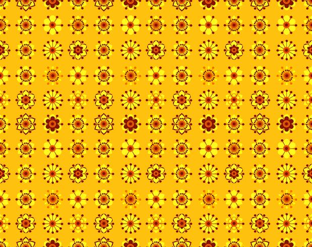 Nahtloses Muster von gelben Blumen der Weinlese. vektor