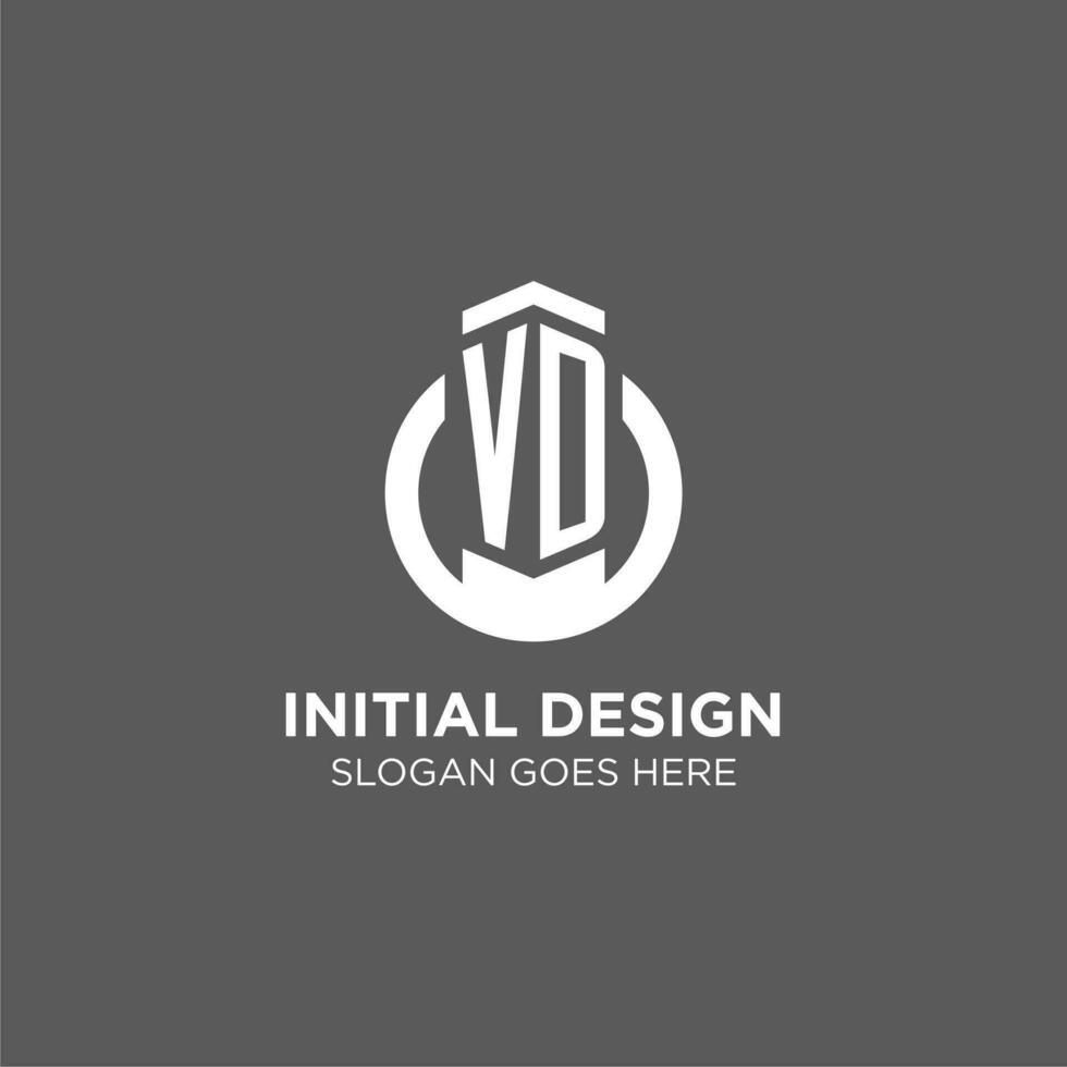 Initiale vd Kreis runden Linie Logo, abstrakt Unternehmen Logo Design Ideen vektor
