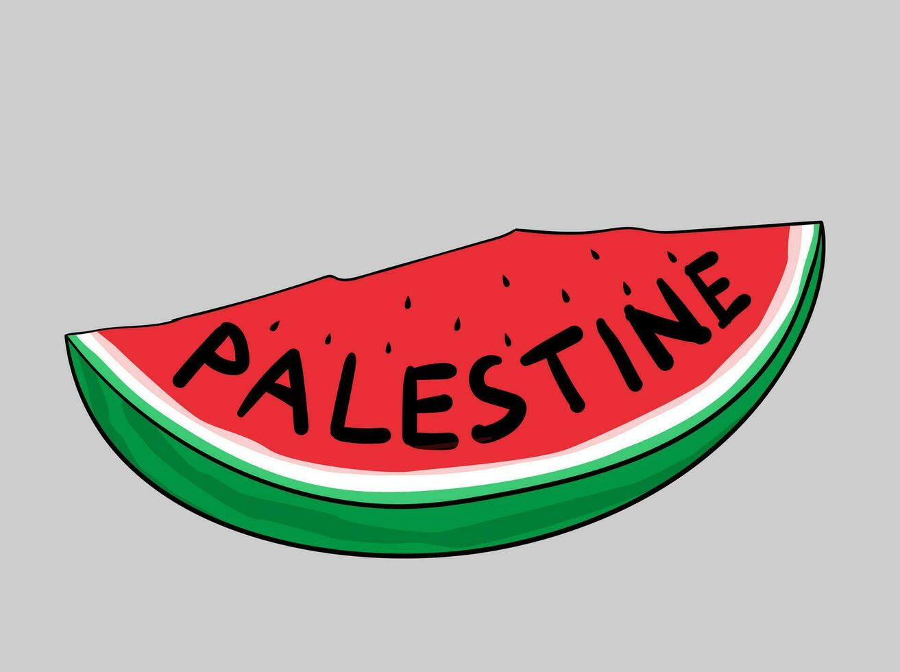 vattenmolon frukt. vattenmelon palestina symbol vektor