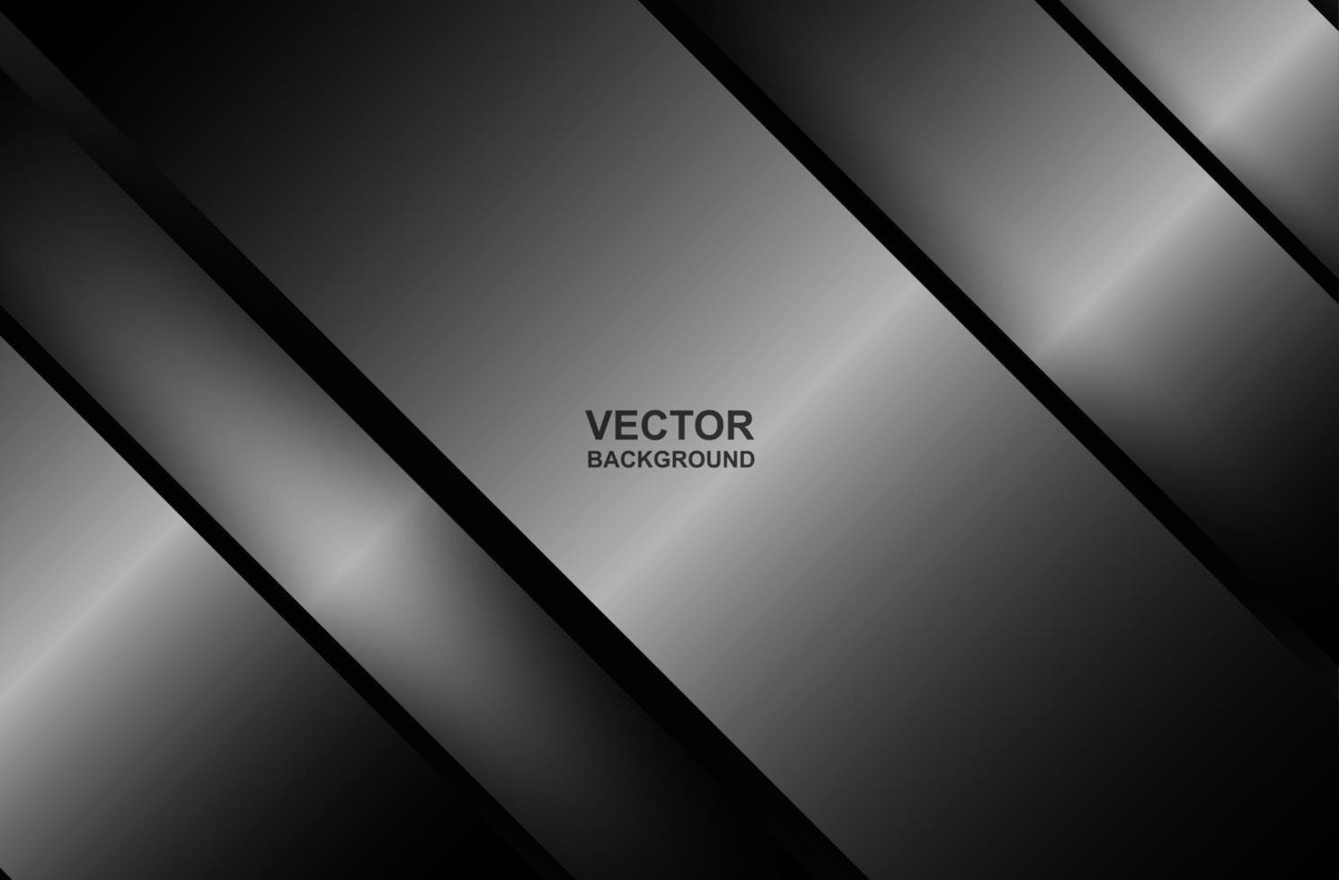 abstrakt. silver stål överlappar lager på svart bakgrund. vektor. vektor