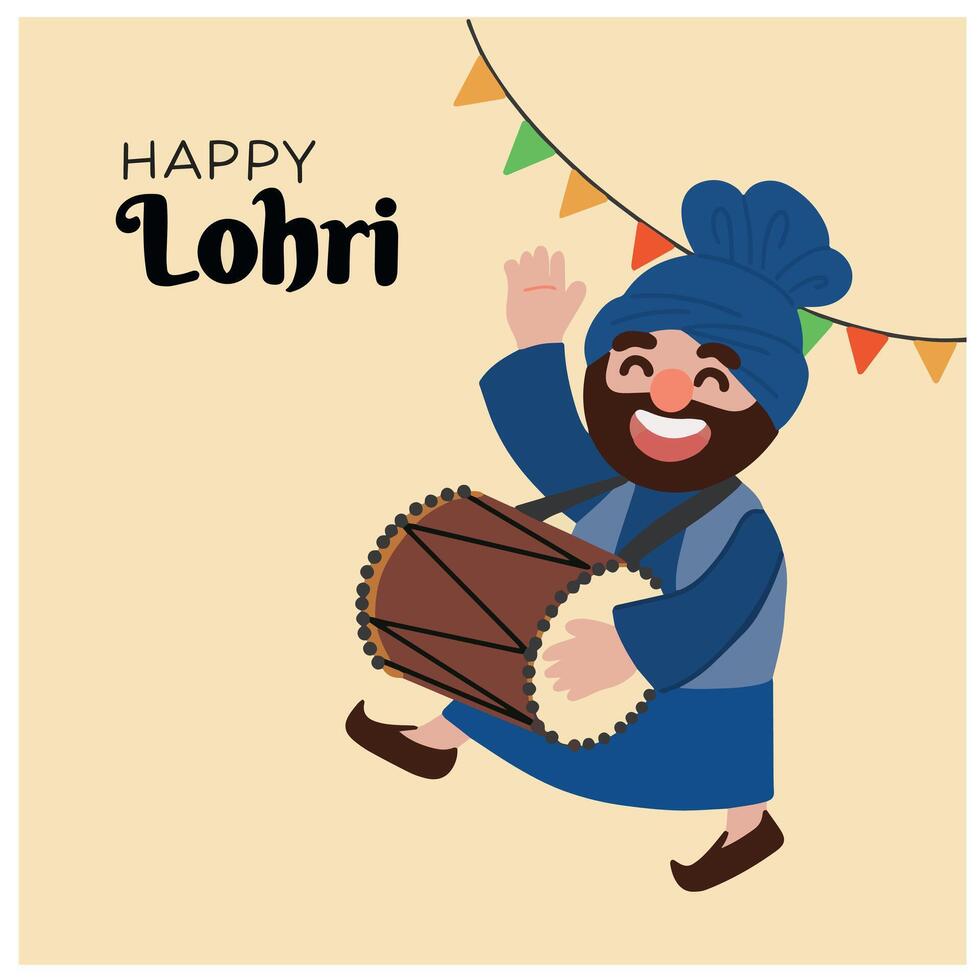 illustration av Lycklig lohri dag vektor design