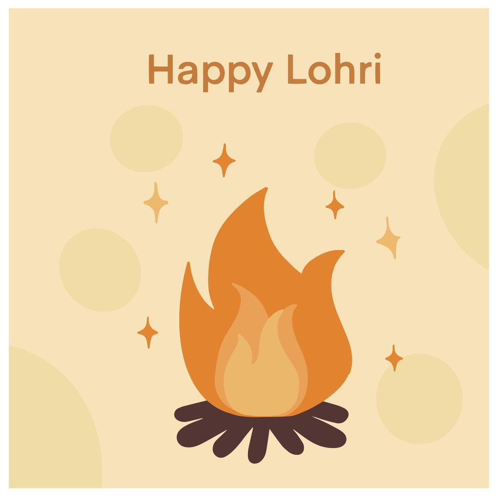 glücklich lohri Vektor Illustration