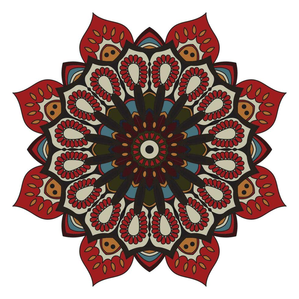 Blumen-Mandala. vintage dekorative elemente. orientalisches Muster, Vektorillustration. islamische, arabische, indische, marokkanische, spanische, türkische, pakistanische, chinesische, mystische, osmanische Motive. Malbuch Seite vektor