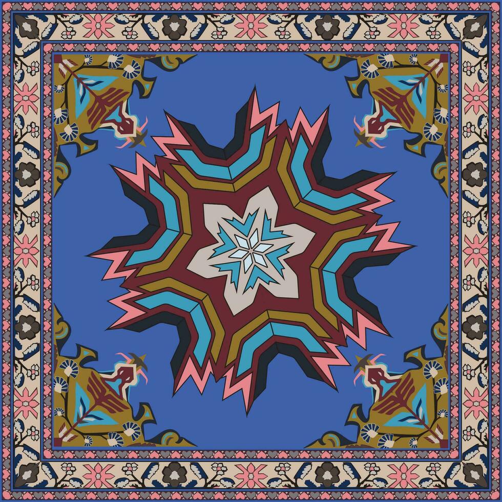 persisch Teppich Design. Stil Türkisch vektor