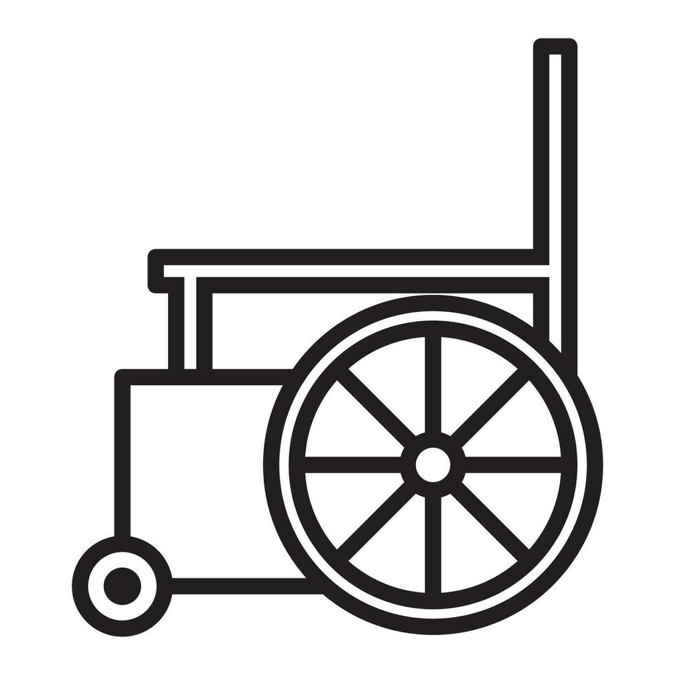 deaktiviert Symbol Zeichen Vektor Rollstuhl Behinderung Symbol.
