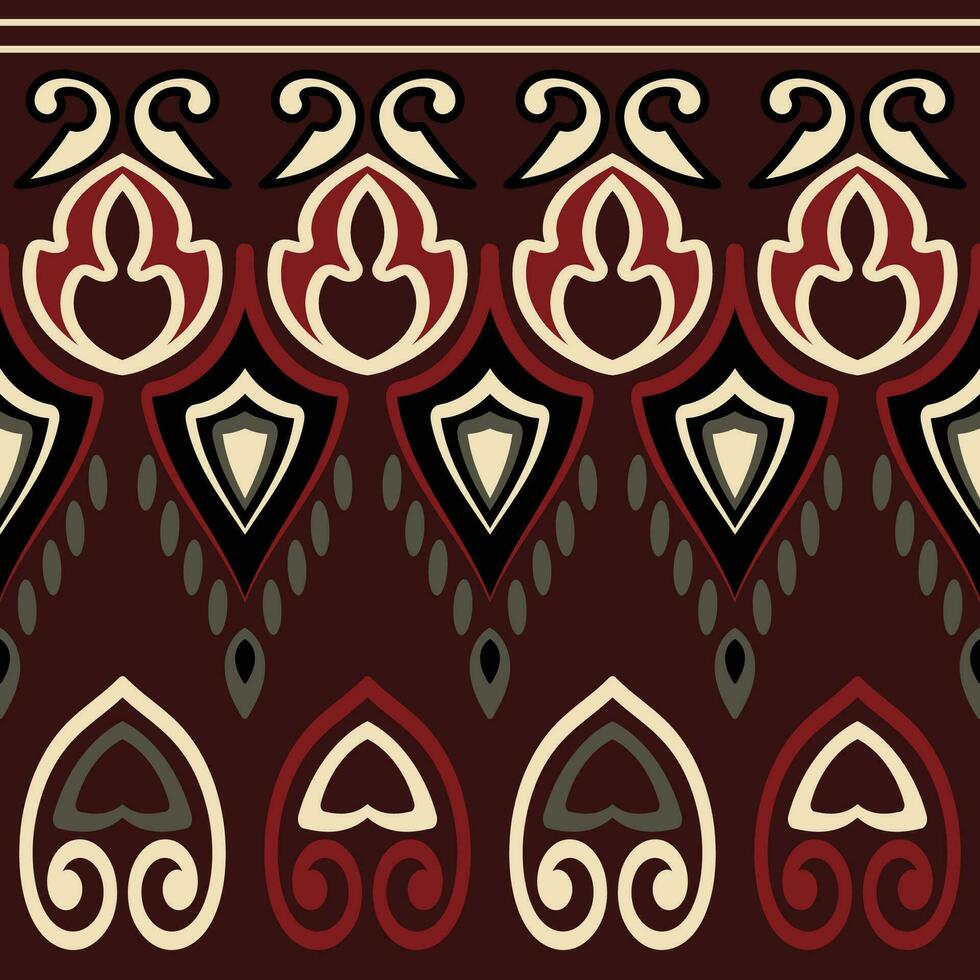 navajo Muster.persisch Teppich.aztekisch tribal.nahtlos geometrisch Muster. einheimisch ethnisch Teppich. Ethnizität. rot Teppich, das Geschichte von das Feuer Krieg. vektor