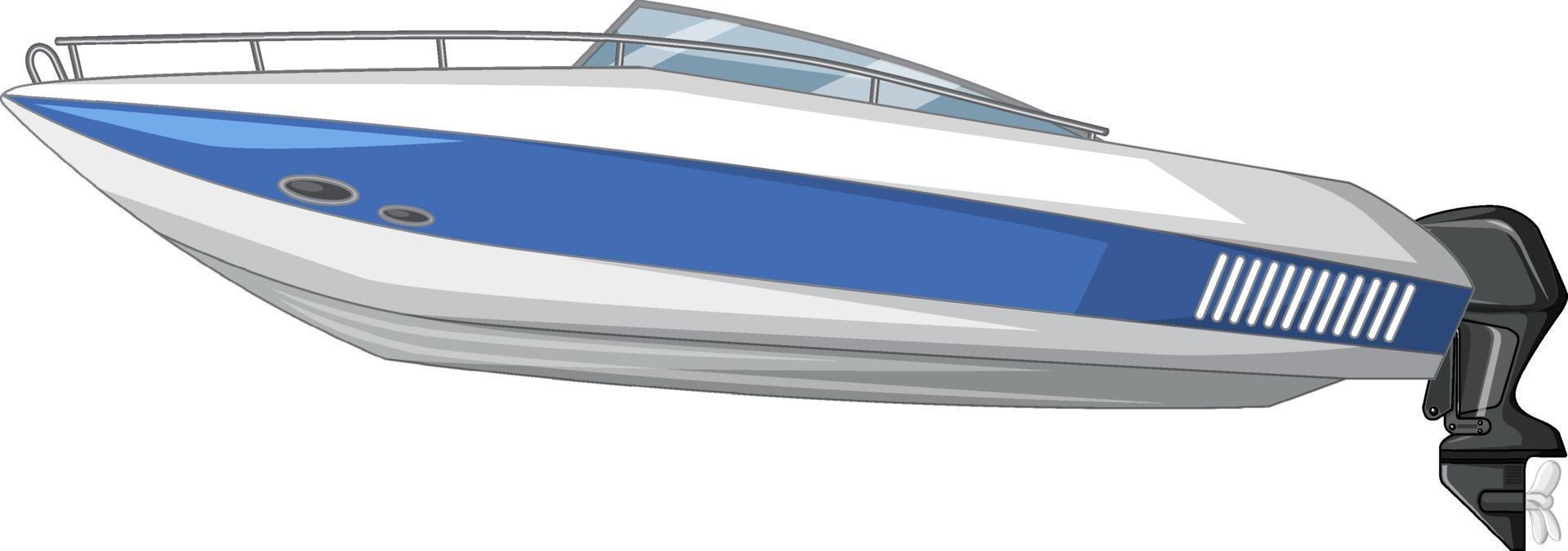 motorbåt eller motorbåt isolerad på vit bakgrund vektor