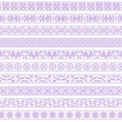 Lavendelspitze-Randmuster vektor