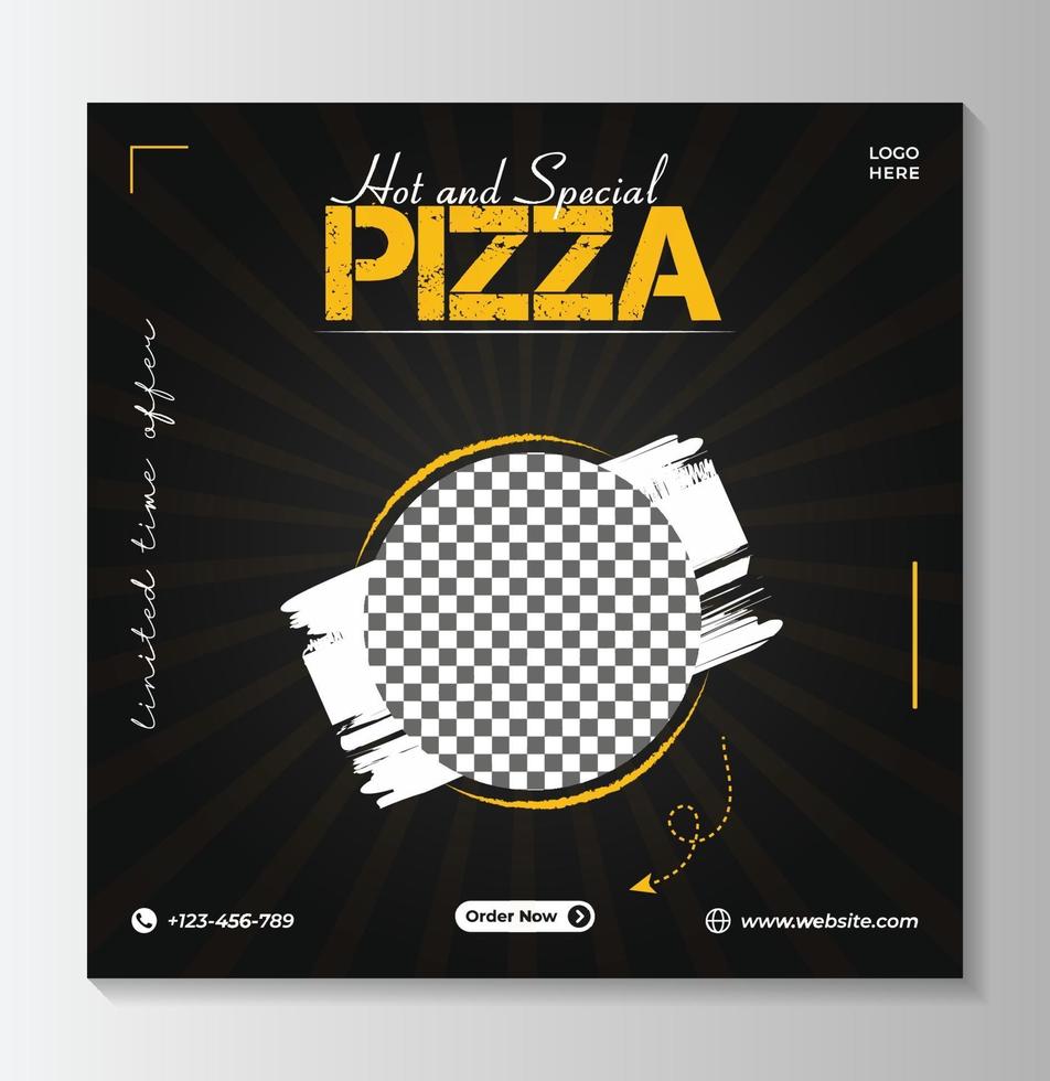 pizza mat sociala medier banner post mall vektor