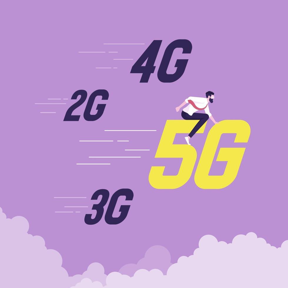 5g-Netzwerk-Wireless-Technologie-Vektorkonzept vektor