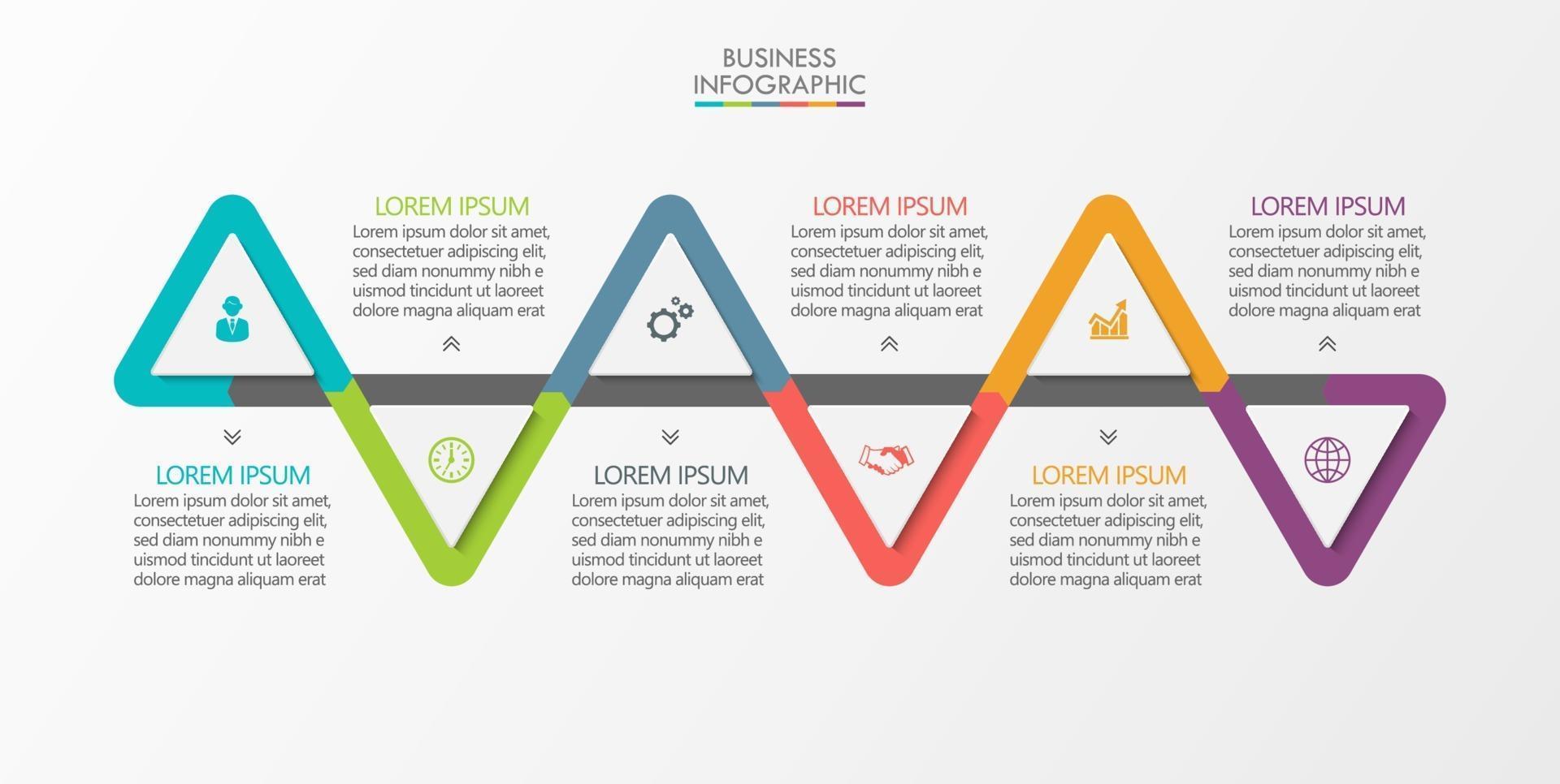 Infografik-Hintergrundvorlage für die Visualisierung von Geschäftsdaten vektor